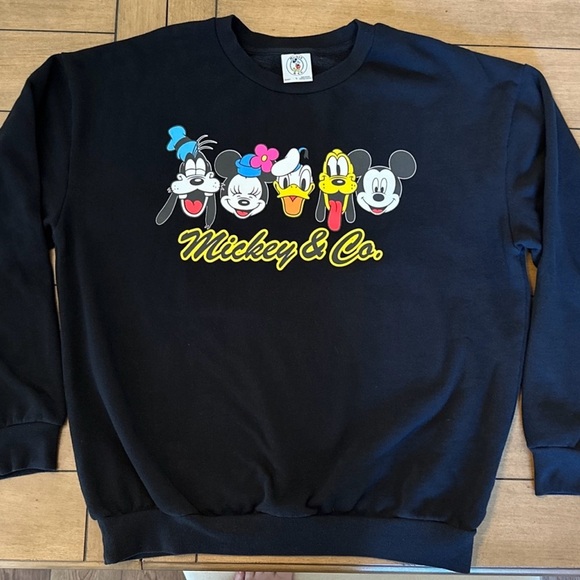 WaltDisney Mickey & Co Mickey Mouse Fab Five Sweatshirt S L Black Disney Parks - Picture 2 of 8